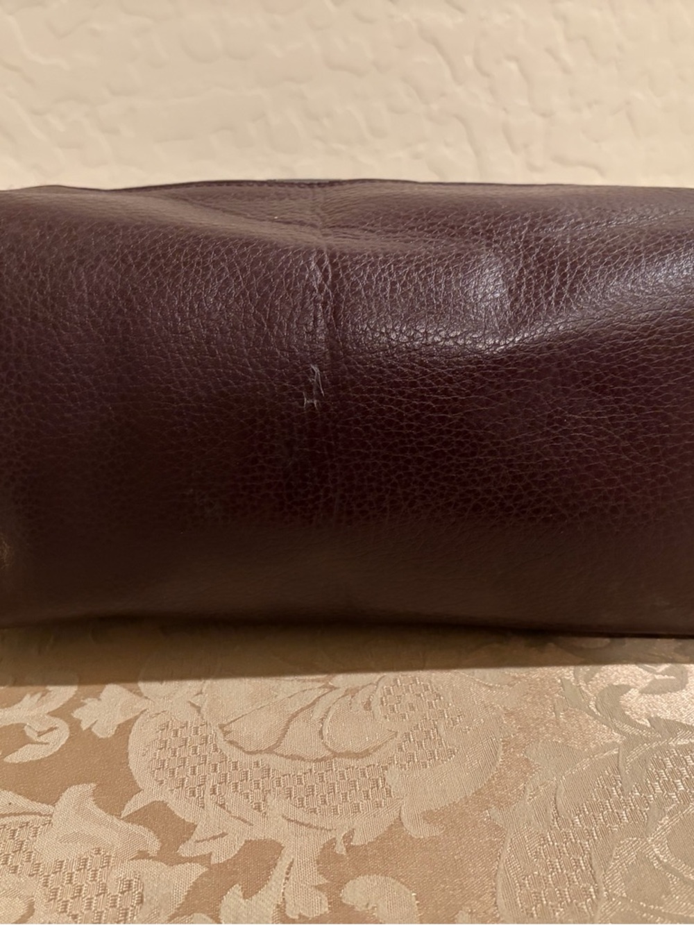 Coach Brown Signature Tote with Pink Trim and Burgundy Patch - Picture 4 of 8